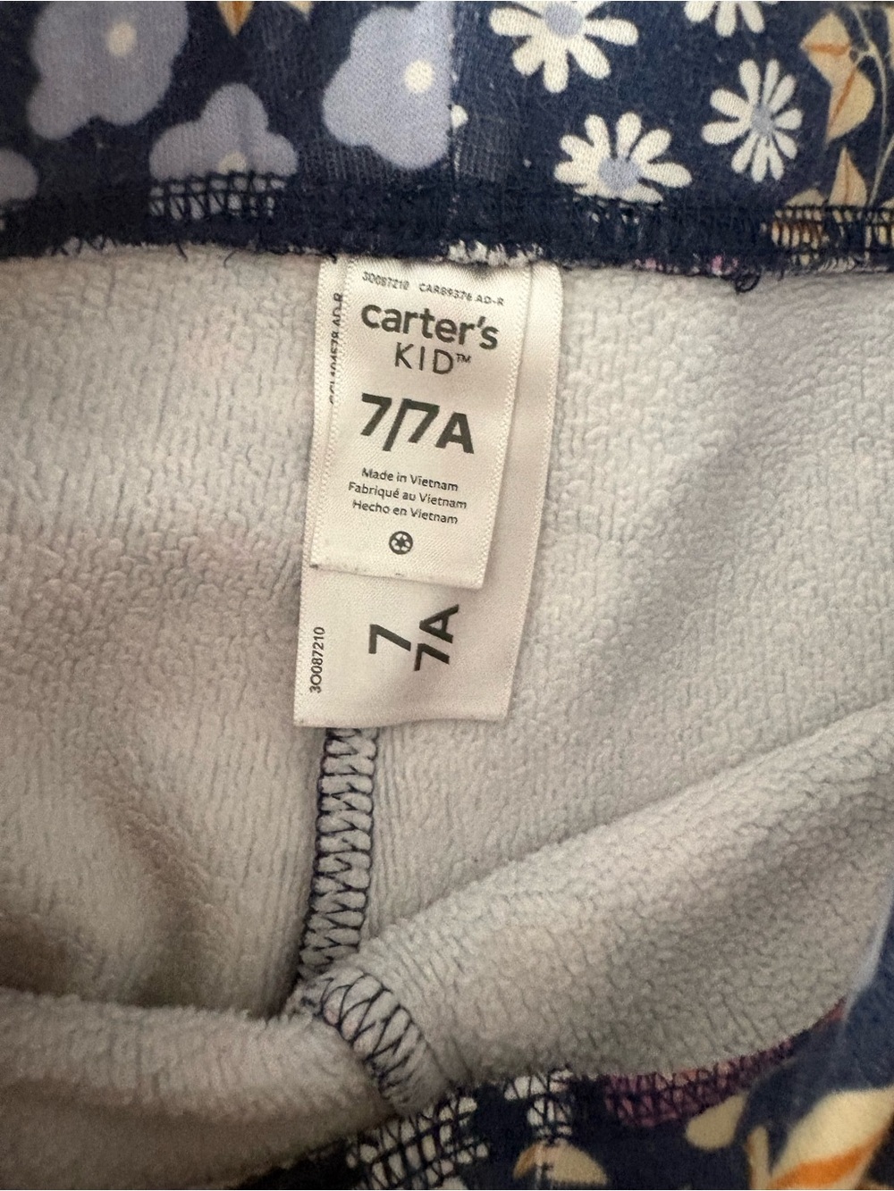 Kids 5-Pack Stretch Knit Leggings - Navy, Gray, Floral, Butterfly, Black - Picture 5 of 5